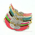 wings angel bend double loop woven painting connectors with stone alloy jewelry accessories